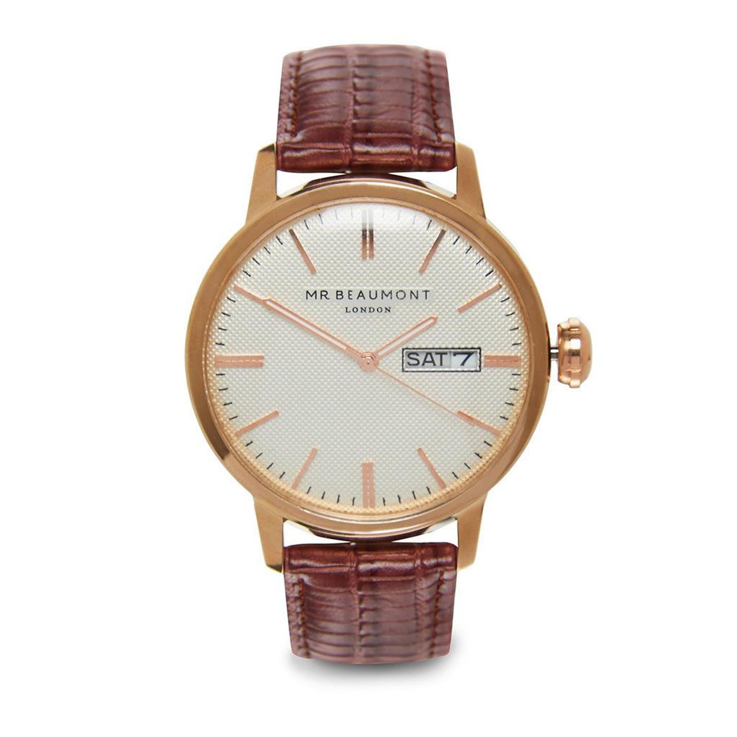 Mr Beaumont - Vintage - Brown/white dial