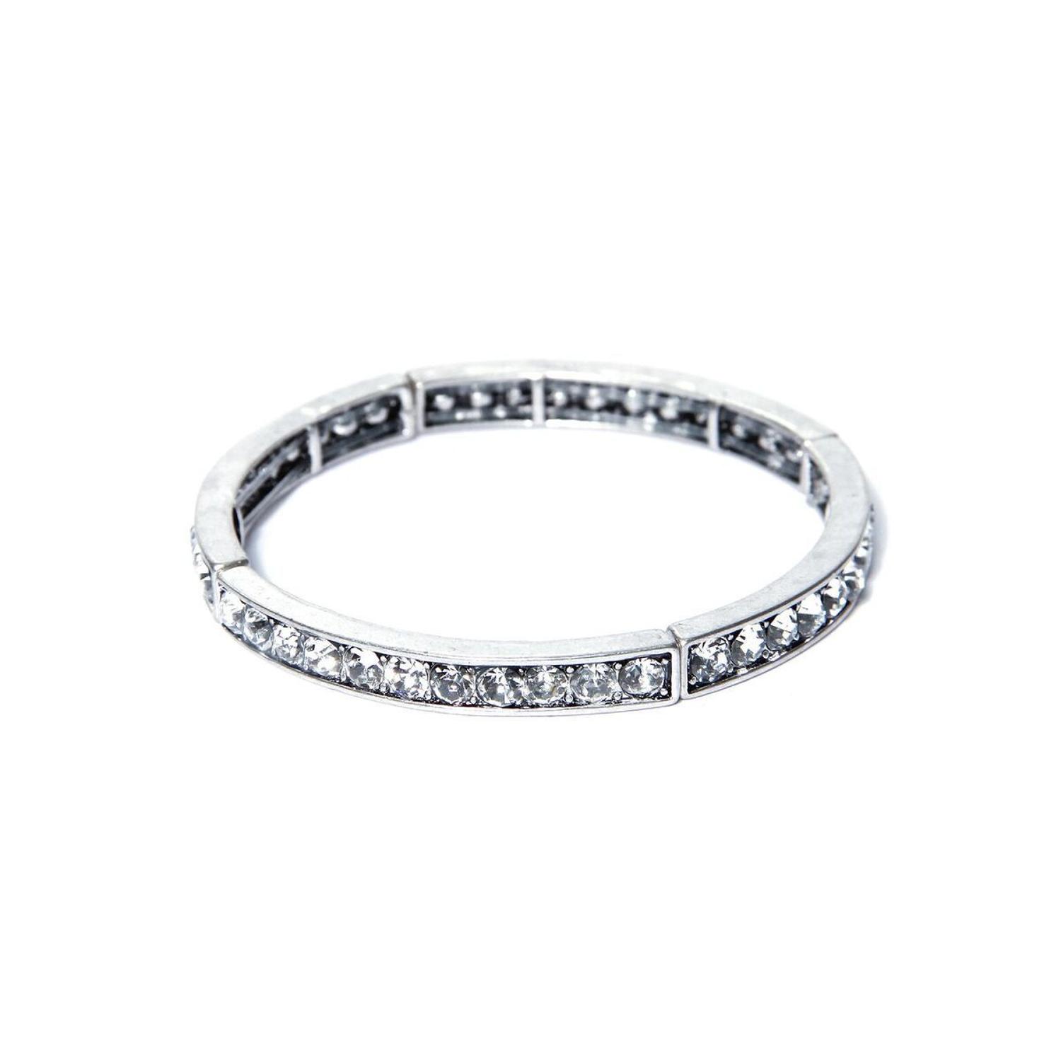 Envy - Crystal slim silver bracelet