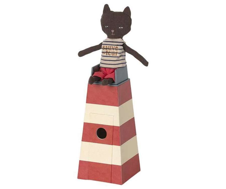 Maileg- Lifeguard tower with cat- tower can change into a lighthouse