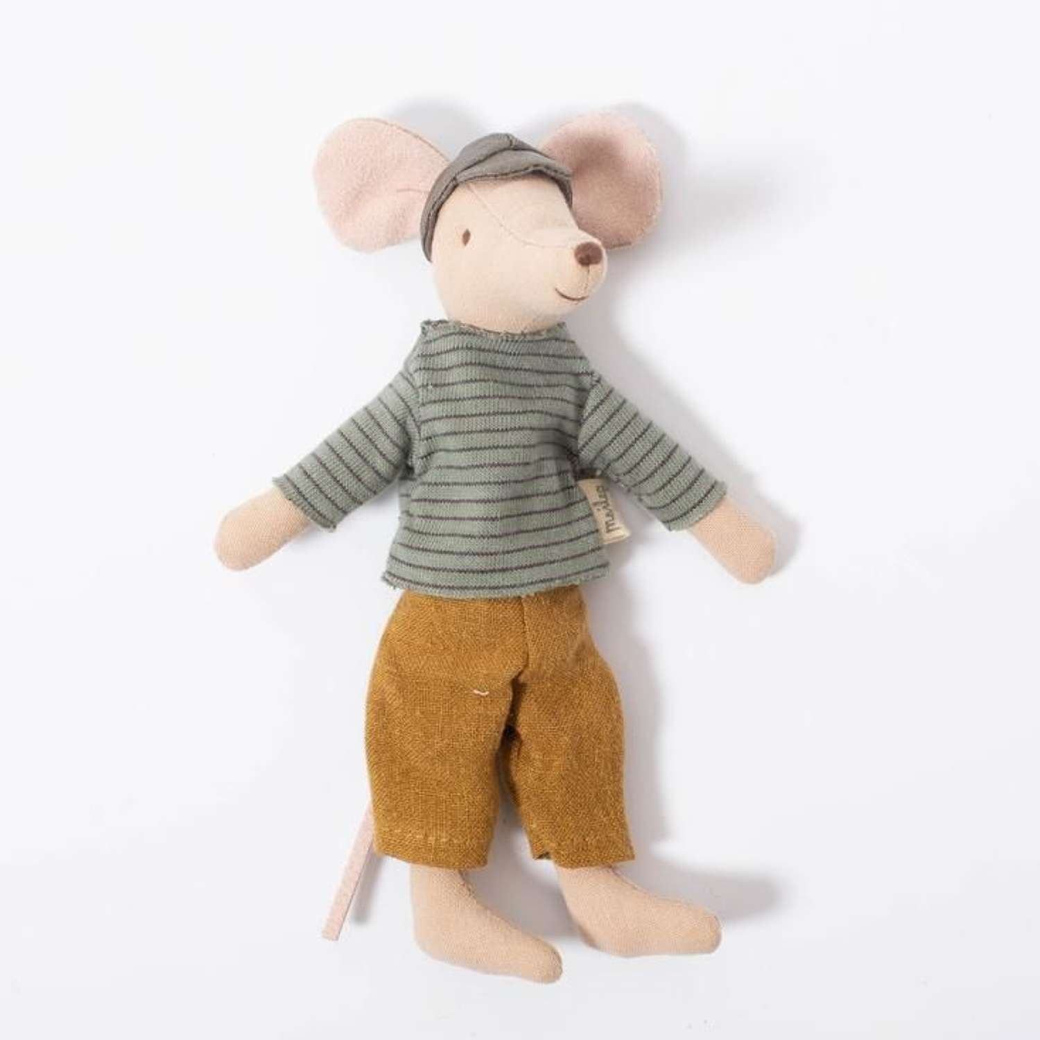 Maileg - dad mouse - drressed in striped sweater & causal trousers