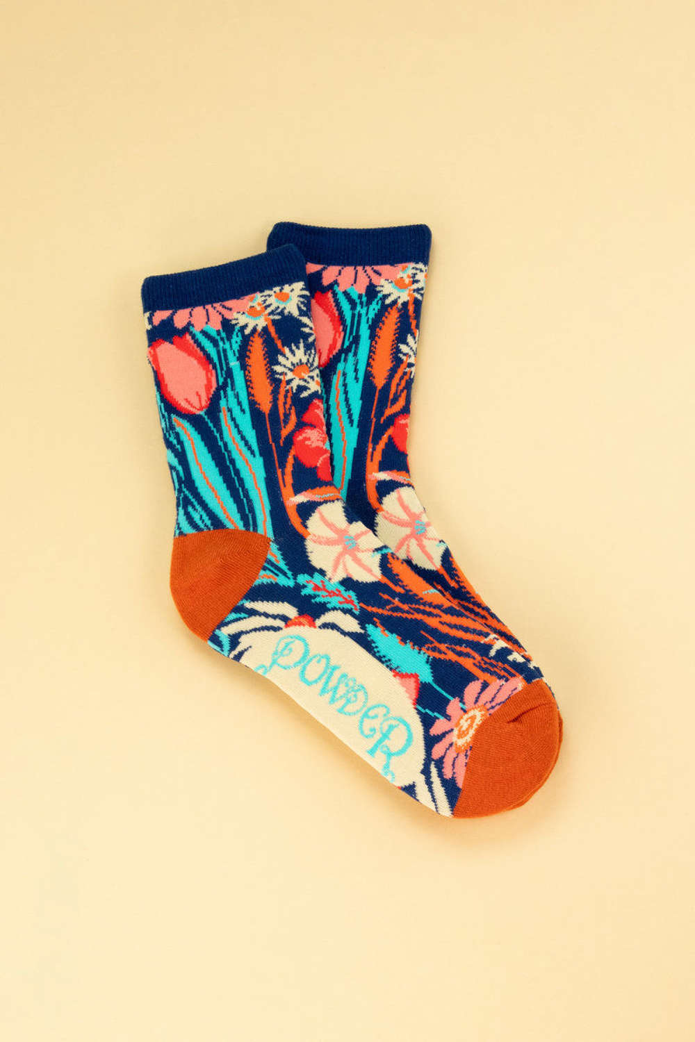 Powder - Country garden ankle socks - navy - one size