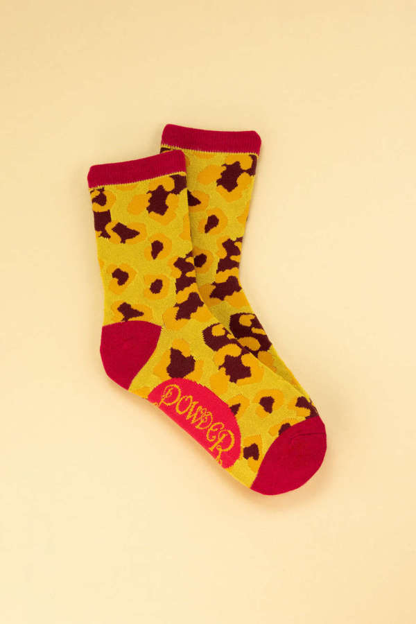 Powder - Leopard print ankle socks - one size