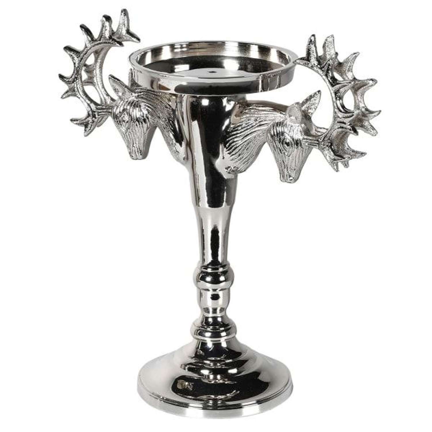 Small Nickle Stag Candle Holder
