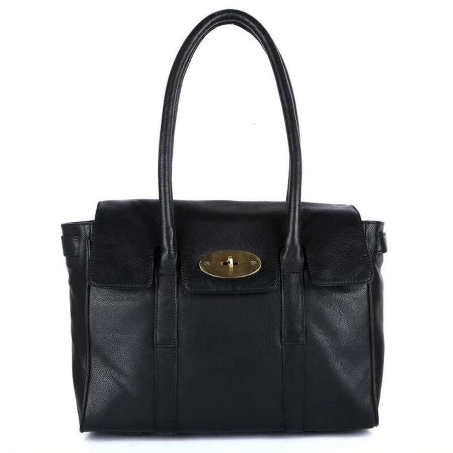 Leather Handbag Black - M-61