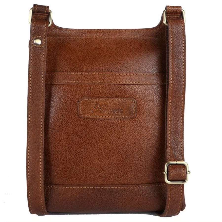 Leather Handbag Cognac M-64