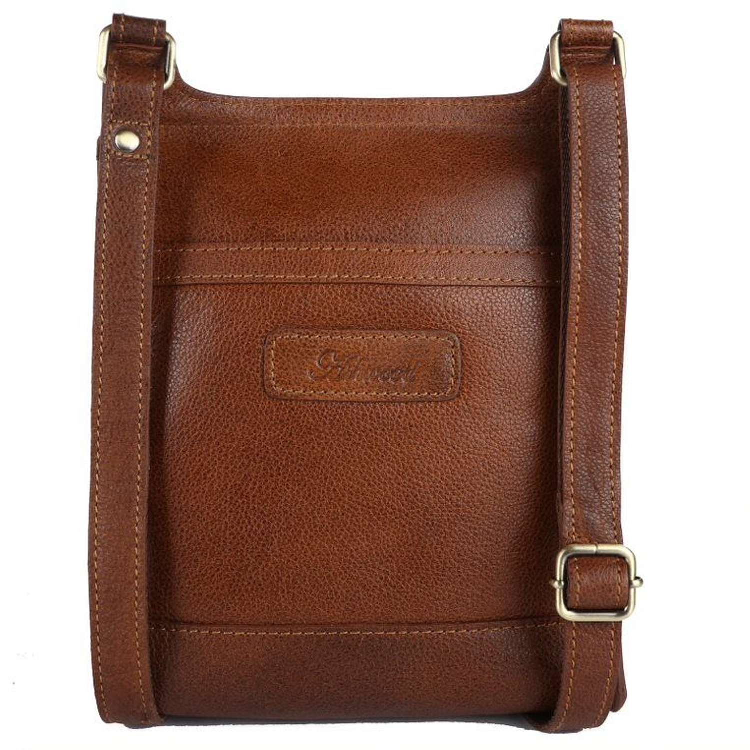 Leather Handbag Cognac M-64