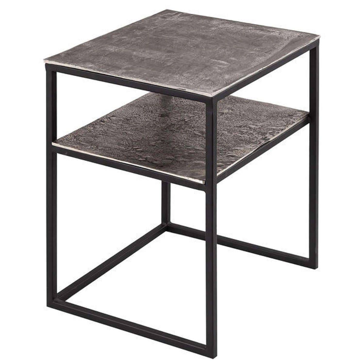 Silver side Table with Shelf  Ref - 21547