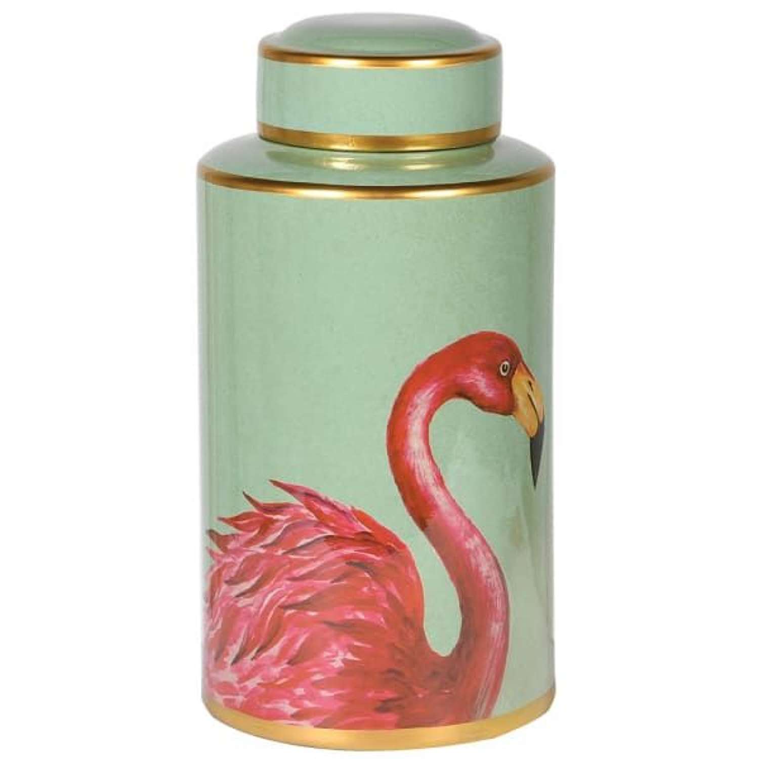 Flamingo Lidded Jar. Ref JNC233