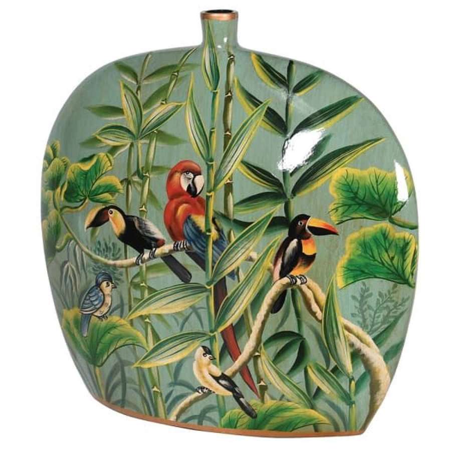 Hand Painted Jungle Deco Vase. Ref DWC041