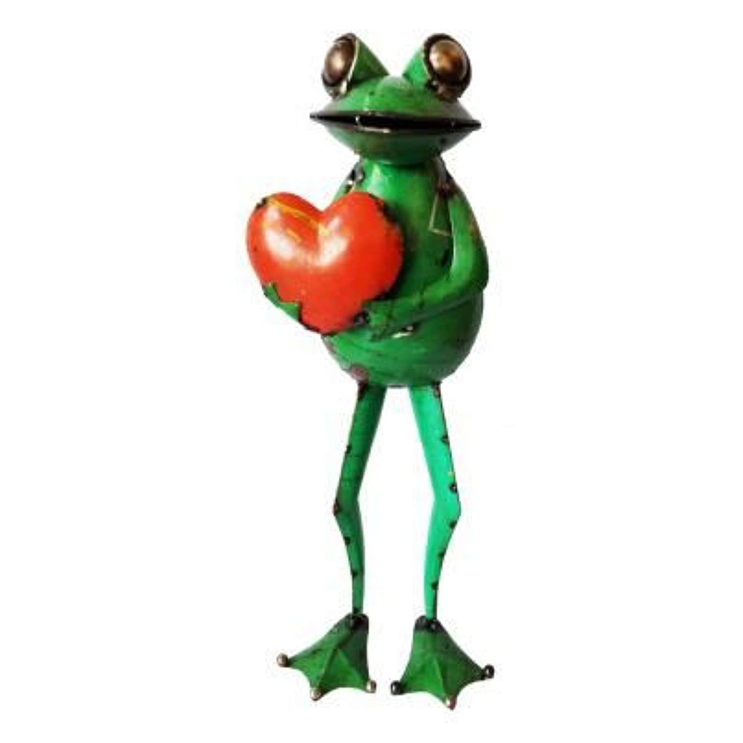 Recycled Iron Frog with Heart. Ref MH-6254
