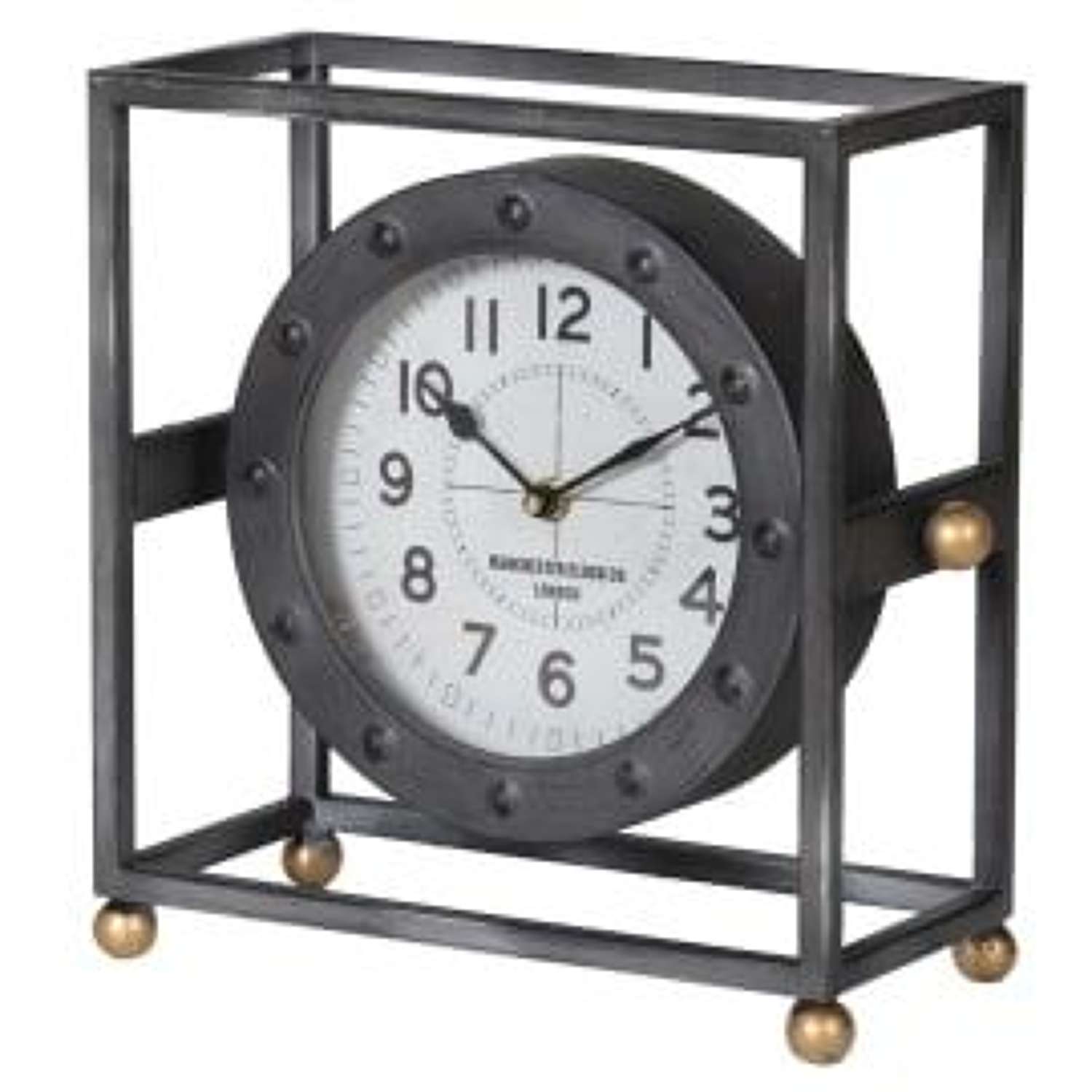 Metal Frame Mantle Clock. Ref HMV011