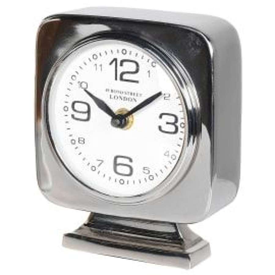 Steel Silver Table Clock. Ref KNG395