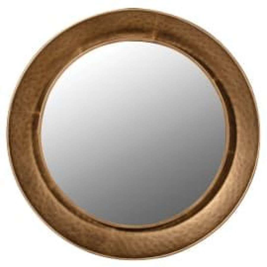 Gold Rim Round Mirror. Ref FBA053