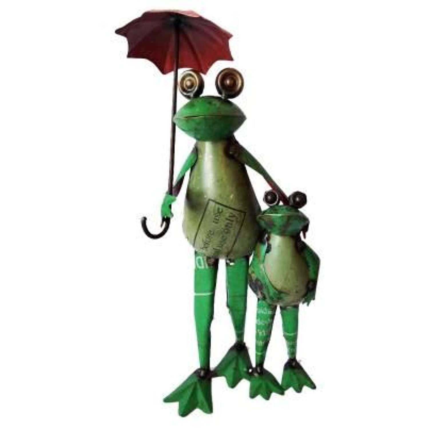 Recycled Iron Frogs with Umbrella- Ref MH-6244