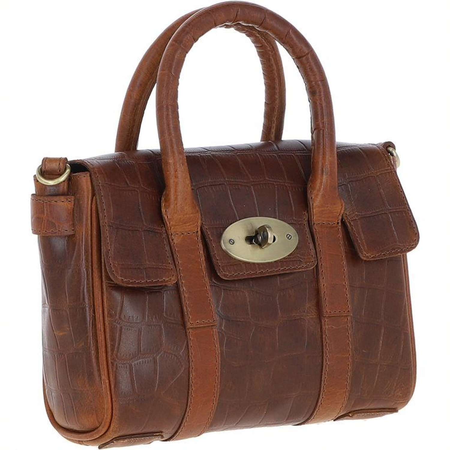 Leather Handbag Cognac - L-73