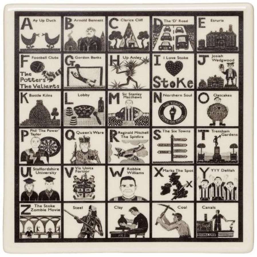 Moorland Pottery - Alphabet coaster