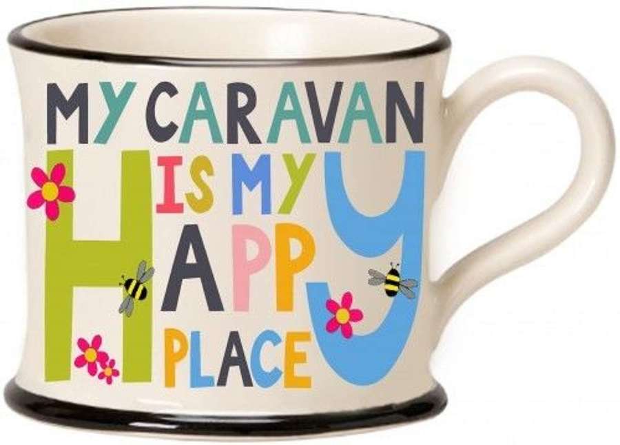 Moorland Pottery - My caravan is my happy place mug