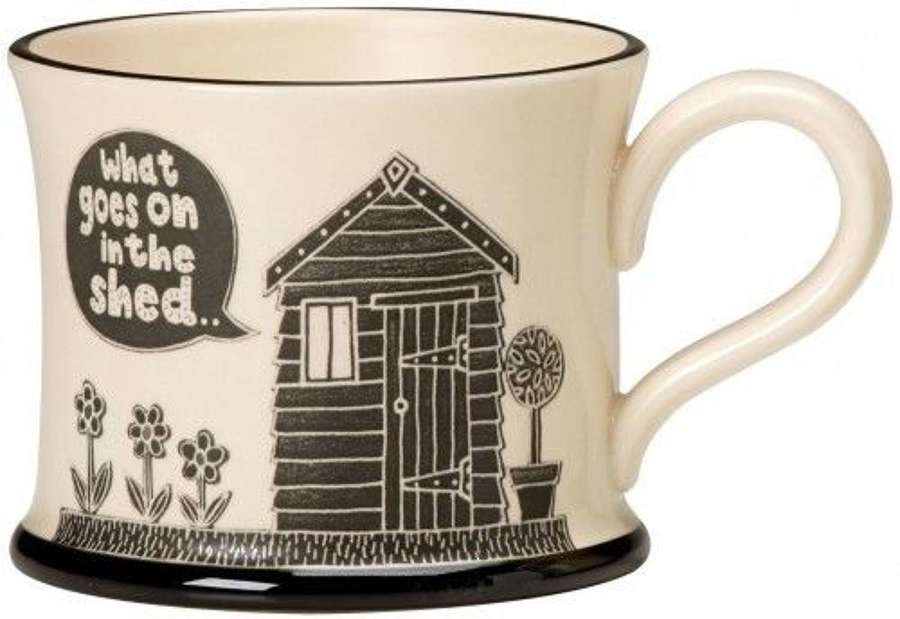 Moorland Pottery - What goes on in the shed mug
