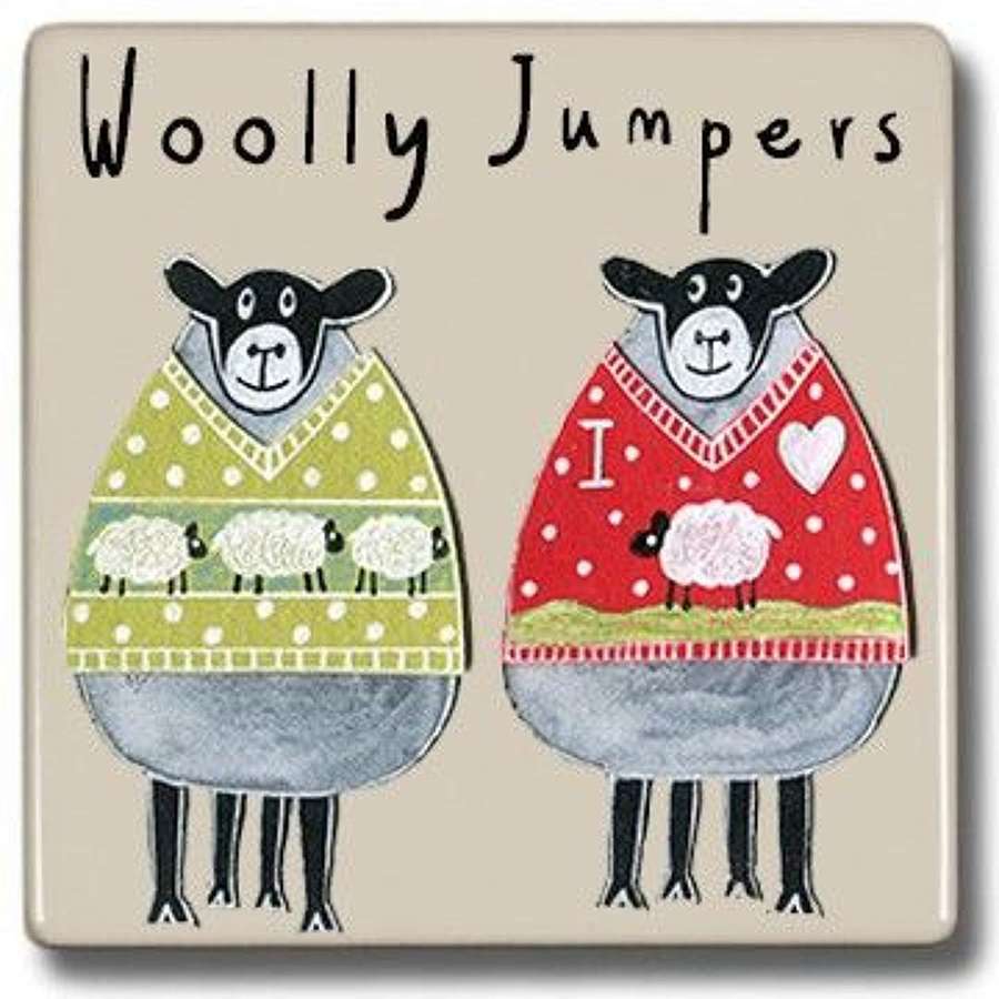 Moorland Pottery - Woolly jumpers coaster