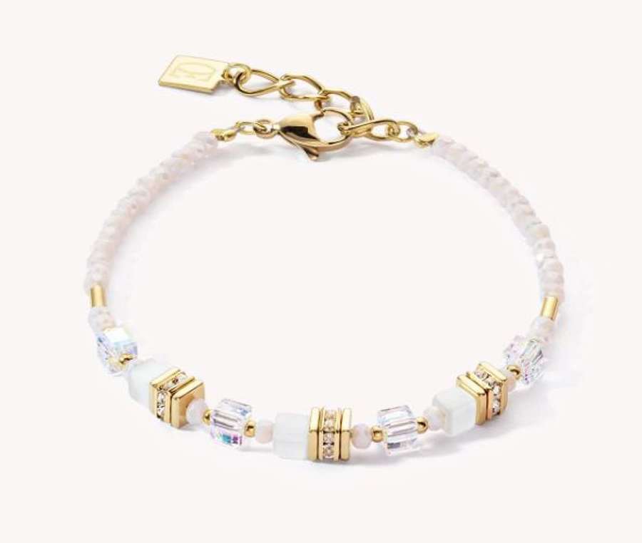 Mini Cubes bracelet gold white 4565301416